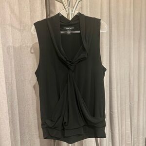 Great condition V- Neck twist front black sleeveless blouse by Style & Co.